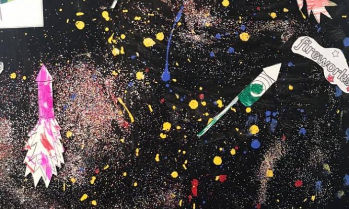 Fireworks painting