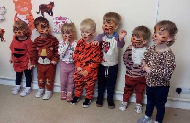 Children dressed as Tigers for world book day