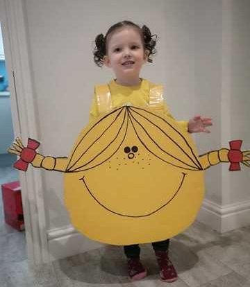 Child dressed up as world book day character