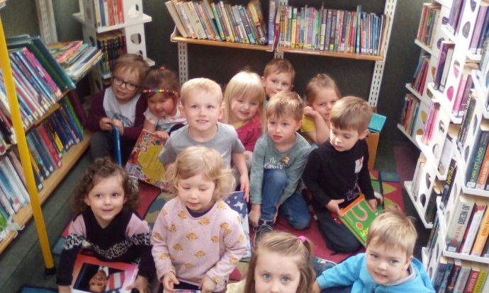 Dragonflies nursery on library bus